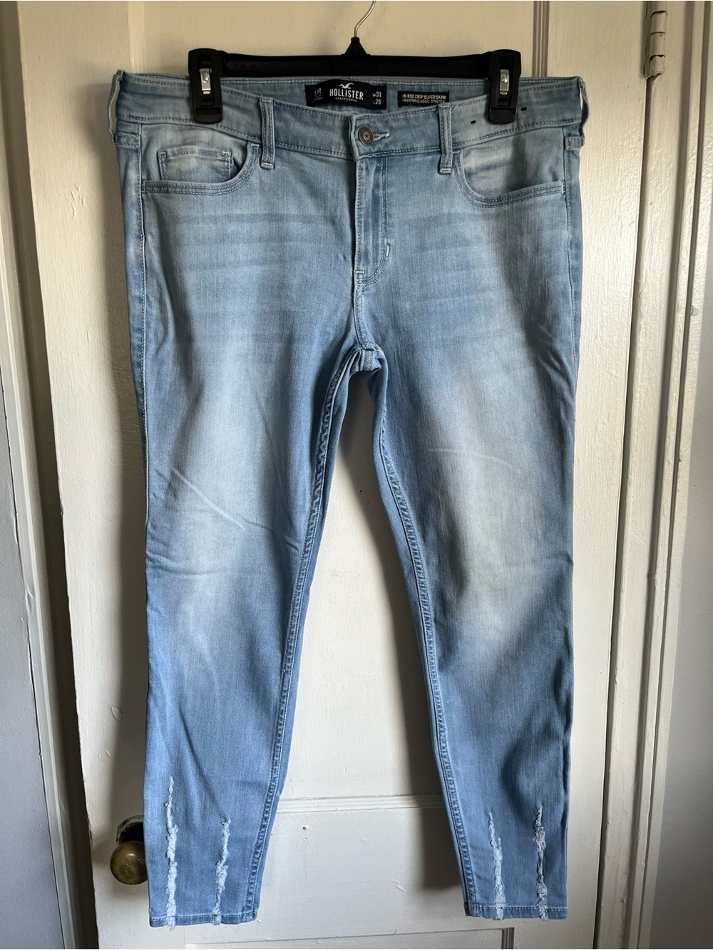 Hollister Light Blue Distressed Skinny Jeans